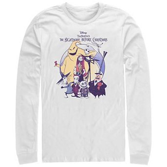 Disney's The Nightmare Before Christmas Scary Group Men's Long Sleeve Graphic Tee