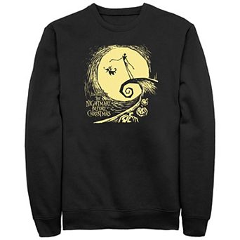 Disney's The Nightmare Before Christmas Jack And Zero At Night Men's Graphic Fleece
