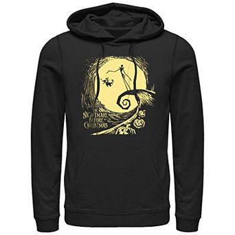 Disney's The Nightmare Before Christmas Jack And Zero At Night Men's Graphic Hoodie