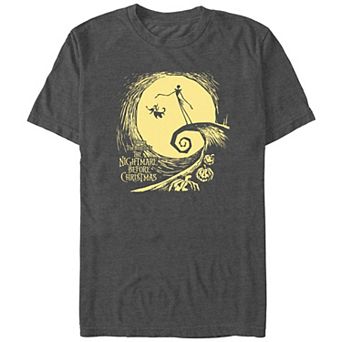 Disney's The Nightmare Before Christmas Jack And Zero At Night Men's Graphic Tee