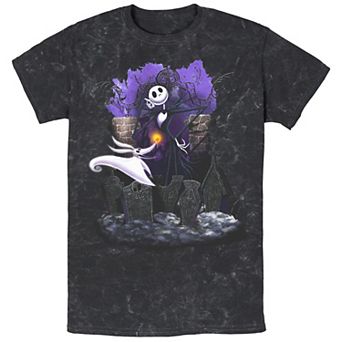 Disney's The Nightmare Before Christmas Graveyard Buddies Mineral Wash Men's Graphic Tee