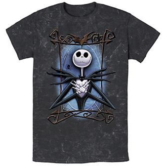 Disney's The Nightmare Before Christmas Jack Spooky Frame Mineral Wash Men's Graphic Tee