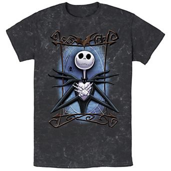 Disney's The Nightmare Before Christmas Jack Spooky Frame Mineral Wash Men's Graphic Tee