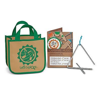 Melissa & Doug Let's Explore Camp Music 10-Piece Wooden and Metal Instruments Play Set
