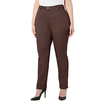 Catherines Women's Plus Size Sateen Stretch Curvy Pant