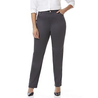 Catherines Women's Plus Size Sateen Stretch Curvy Pant