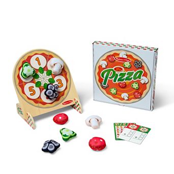 Melissa & Doug Wooden Double-Sided Pizza Topping Toss Games