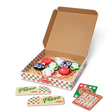 Melissa & Doug Wooden Double-Sided Pizza Topping Toss Games