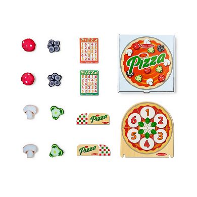 Melissa & Doug Wooden Double-Sided Pizza Topping Toss Games