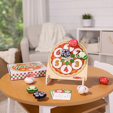 Melissa & Doug Wooden Double-Sided Pizza Topping Toss Games