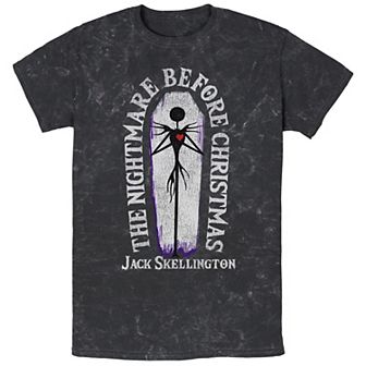 Disney's The Nightmare Before Christmas Jack Skellington Mineral Wash Men's Graphic Tee