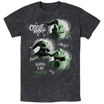 Disney's The Nightmare Before Christmas Oogie Boogie Scaring Mineral Wash Men's Graphic Tee