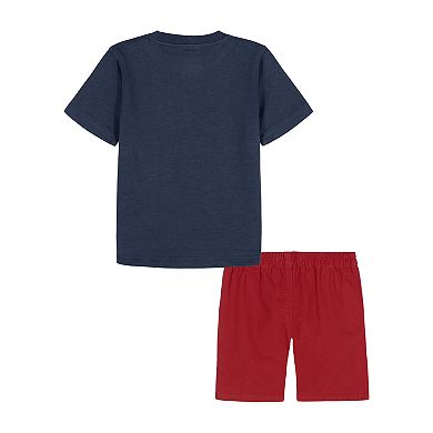 Baby & Toddler Boy Kids Headquarters 2-pc. Slub Jersey Dinosaur Graphic Tee & Twill Cargo Shorts Set