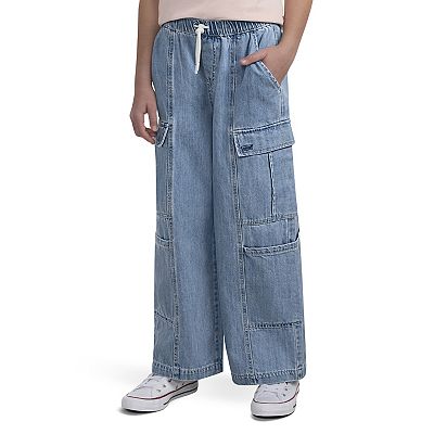 パンツ parachute cargo pants denim Low-Rise Denim Parachute Pants