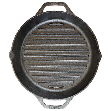 Lodge 12-in. Dual Handle Cast Iron Grill Pan