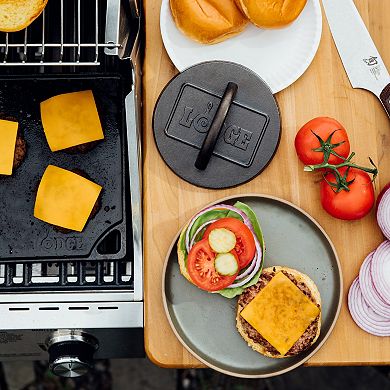 Lodge 6.25-in. Pre-Seasoned Cast Iron Burger Press