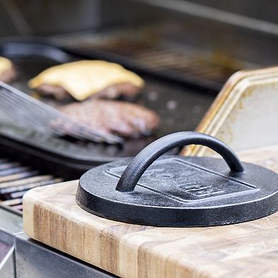 Lodge 6.25-in. Pre-Seasoned Cast Iron Burger Press
