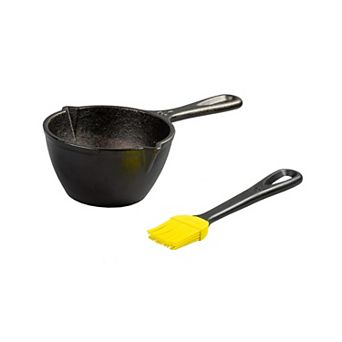 Lodge Cast Iron Melting Pot and Silicone Brush