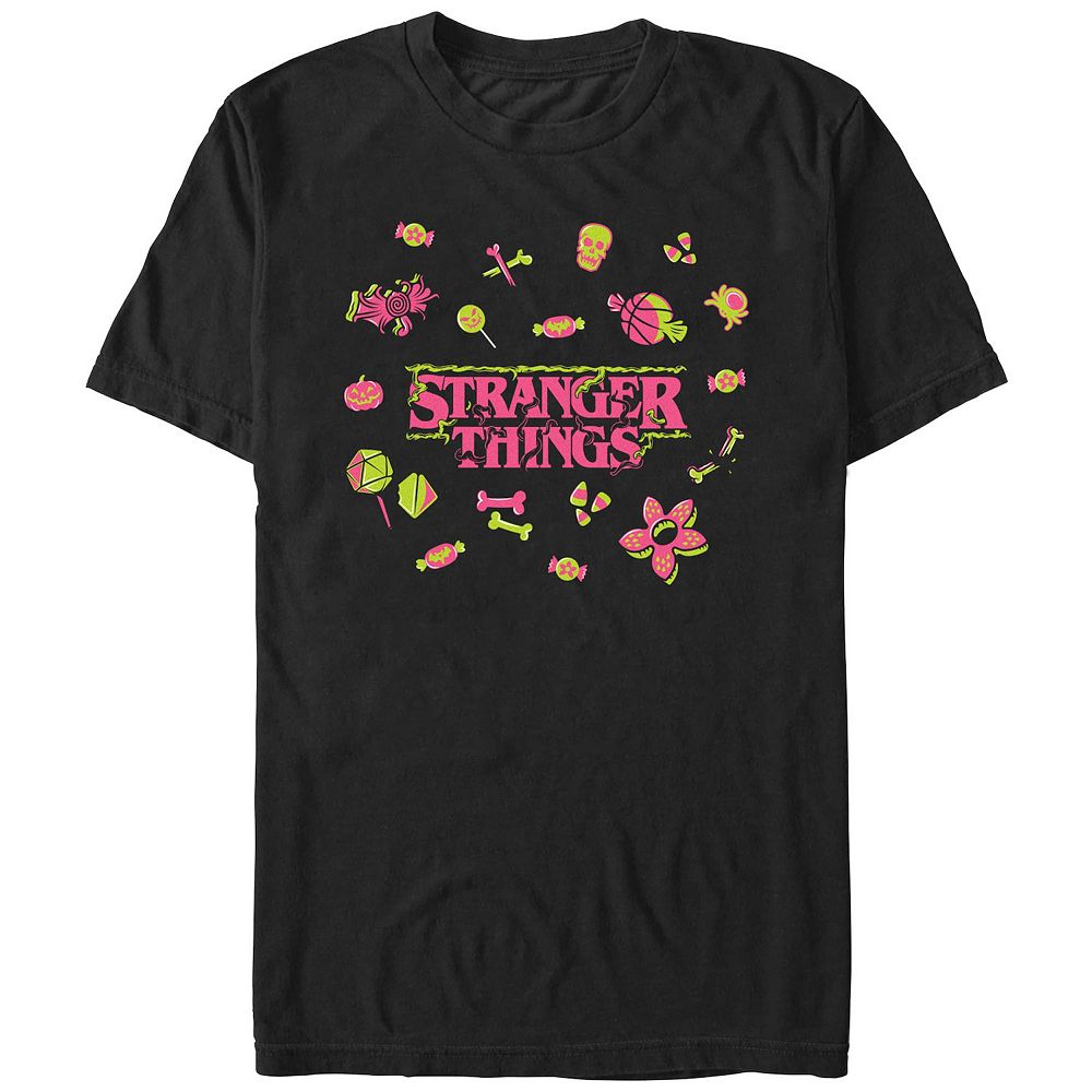 Stranger Things Strange Pumpkins Men's T-Shirt - Official Netflix Graphic Tee, Short Sleeve