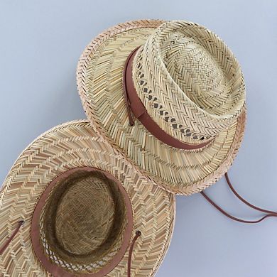 Kenny K Unisex Rush Straw 3 Inch Brim Gambler Hat