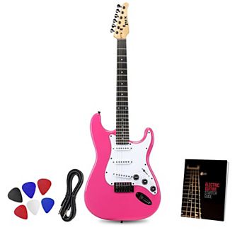 Lyxpro Cs 39” Electric Guitar Kit For Beginner With Amp Cable, 6 Picks & Guide