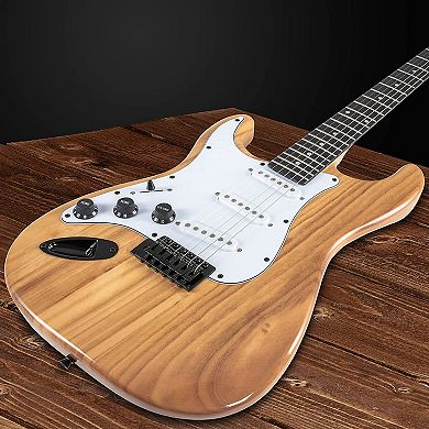 Lyxpro Cs 39” Left Handed Electric Guitar Kit For Beginner W/amp Cable, 6 Picks & Guide