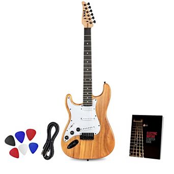 Lyxpro Cs 39” Left Handed Electric Guitar Kit For Beginner W/amp Cable, 6 Picks & Guide