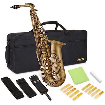 Lyxjam Alto Saxophone Kit, E Flat Brass Alto Sax With Complete Accessories Set