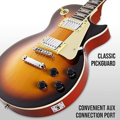 Lyxpro 39” Sb Series Electric Guitar, Solid Body Guitar W/tone Controls & 3-way Pickup