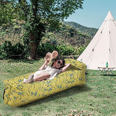 Naturehike Double layered Inflatable Lounger Couch Air Sofa Hammock For Camping Beach banana