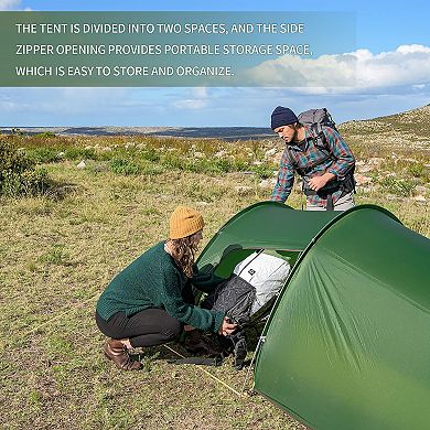 Naturehike Opalus Tunnel Backpacking Tent For 2-3 Person Lightweight Camping Tent With Footprint