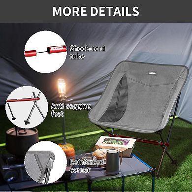 Naturehike YL05 Camping Chair, All Aluminum Frame Ultralight Camp Chair With Storage Bag For Picnic