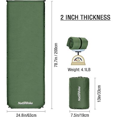 Naturehike Sleeping Pad 2 Inch Thick Self Inflating Sleeping Pad For Camping Durable Mattress