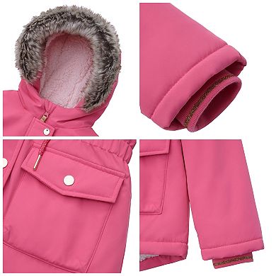 Girl Rokka&rolla Sherpa Fleece Lined Parka Coat