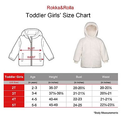 Toddler Girls' Hooded Sherpa Jacket