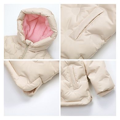 Toddler Girls' Rokka&rolla Fleece Lined Heat Puffer Jacket, Size 2T-5T