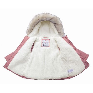 Baby Girl Rokka&rolla Puffer Jacket With Sherpa Fleece Lining