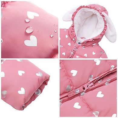 Baby Girl Rokka&rolla Soft Fleece Lined Puffer Jacket Winter Coat
