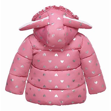 Baby Girl Rokka&rolla Soft Fleece Lined Puffer Jacket Winter Coat