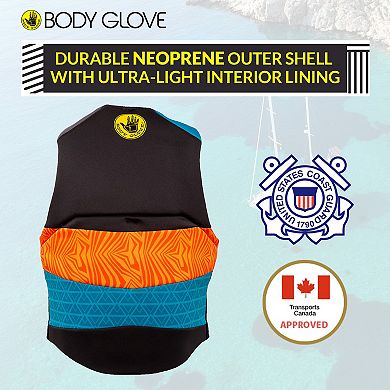 Body Glove Phantom Men's Life Vest, Lightweight Neoprene Life Jacket