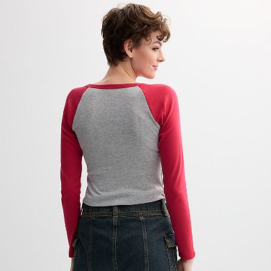 Juniors' Threads of Luxx Lucky Day 8 Ball Long Sleeve Tee