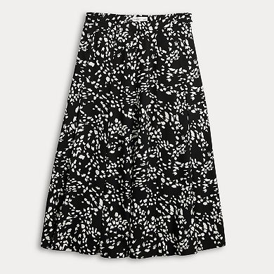 Women's Nine West Pleated Crepe Midi Skirt