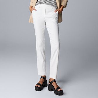 Women's Simply Vera Vera Wang Polished Twill Ankle Pants