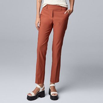 Women's Simply Vera Vera Wang Modern Fit Polished Twill Ankle Pants