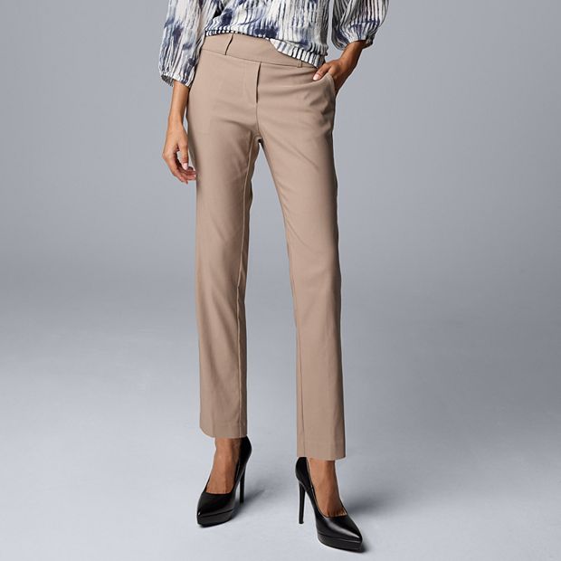 Women's Simply Vera Vera Wang Modern Fit Polished Twill Ankle Pants