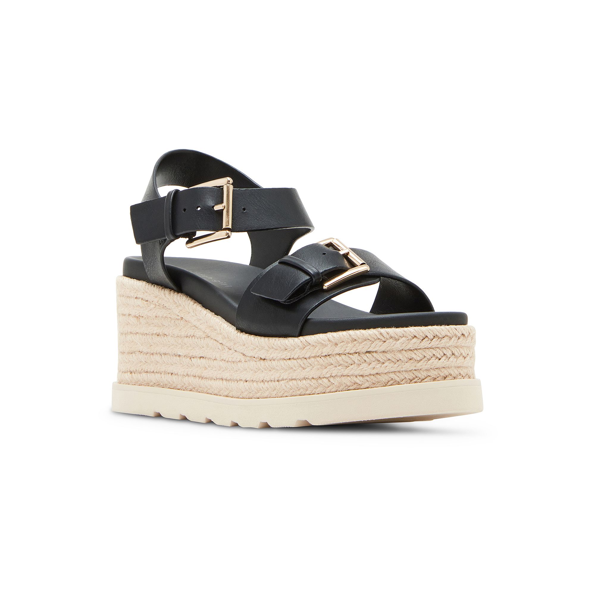 madden girl Radner Womens Wedge Sandals, Size: 8, Black