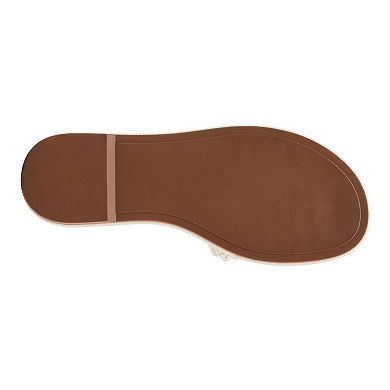 madden girl Amorre Women's Embellished Pearl Slides