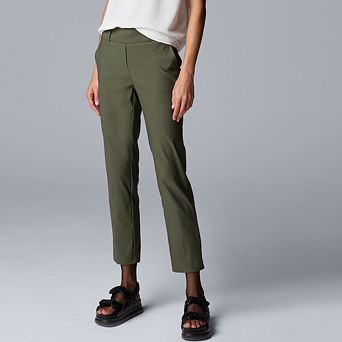 Petite Simply Vera Vera Wang Simply Polished Twill Ankle Pants