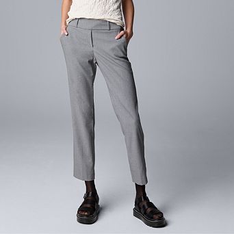 Petite Simply Vera Vera Wang Simply Polished Twill Ankle Pants