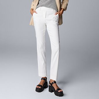 Petite Simply Vera Vera Wang Simply Polished Twill Ankle Pants